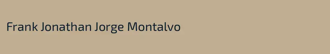 Frank Jonathan Jorge Montalvo